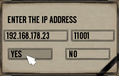 Connect with IP and port